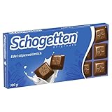 Schogetten Edel-Alpenvollmilch 100g Schokoladentafel, praktisch einzeln...