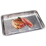 Backblech – Edelstahl mit Rost Backformen | Backblech mit Rand | für...