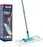 Leifheit rückenschonender Bodenwischer Profi XL Micro Duo, Stahlstiel...
