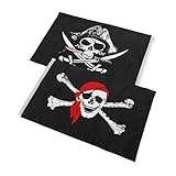 VICASKY 2Stücke Halloween Piratenflaggen mit Schädelmotiv für Kreative...