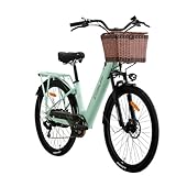 cysum X-City 26 Zoll Elektrofahrrad für Erwachsene, City-Bike für Damen,...