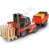 Mostop 1/16 Gabelstapler mit Anhänger BAU-Spielzeug,...