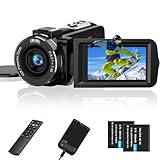 Aasonida Videokamera 2.7K Camcorder 36MP 16X Digitalzoom IR-Nachtsicht...