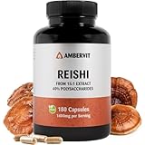 Reishi Pilz Extrakt 180 Kapseln - 1400mg - 40% bioaktive Polysaccharide...