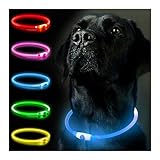 Leuchthalsband für Hunde mit wiederaufladbarem LED-Licht, Leuchtband für...