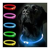 Leuchthalsband Hund, Hundehalsband Leuchtend Aufladbar, LED Halsband für...