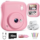 Hangrui Kinderkamera Sofortbildkamera, 14MP Sofortbildkamera Kinder mit 32G...