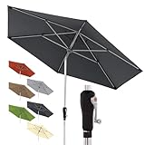 Doppler Sonnenschirm für den Garten SL-AZ Auto Tilt 275 cm Anthrazit I...