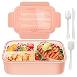 Brotdose Kinder mit Fächern, 1400ml Bento Box Kinder und Erwachsene,...