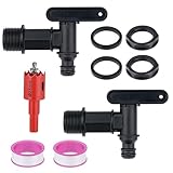 Auslaufhahn für Regentonne 2 Stück Wasserhahn für Regentonne mit...