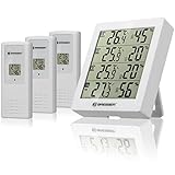 Bresser Temeo Hygro Quadro Thermohygrometer für 4 Messpunkte, weiß, 10.4...