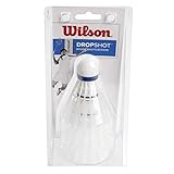 Wilson Unisex – Erwachsene DROPSHOT Badminton Shuttles, Weiß, 3-er Pack