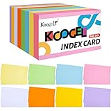 Koogel 640 Stück Moderationskarten - 12,5 x 7,5 cm, 8 Farben, 150g/m²,...