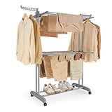 SONGMICS Wäscheständer, Standtrockner 3 Ebenen, Flügelwäscheständer,...