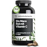 natural elements Bio Maca Rot – 3000 mg Bio Maca rot pro Tagesdosis –...
