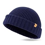 TOP-EX XL/XXL 100% Merino Wolle Trawler Beanie Herren Damen Fisherman...