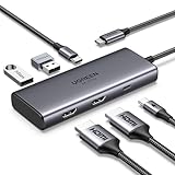 UGREEN Revodok 206 USB C Hub 2 HDMI Docking Station Dual HDMI, 3*USB Ports,...
