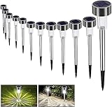 Solarleuchte Solar Gartenleuchte LED Wegleuchte Solarlampe 12 Stück...