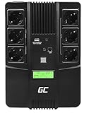 Green Cell® UPS USV Unterbrechungsfreie Stromversorgung 800VA (480W) mit...