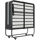 DICTAC Klappbett 90x200 cm Erwachsene Gästebett Klappbar mit 10cm...