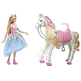 Barbie Pferd, Princess Adventure, inkl Puppe, interaktives Spielset mit...