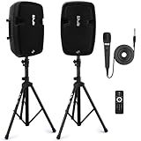 Pyle Subwoofer Aktiv + Passive Subwoofer Set – Bassbox Bestehend aus...