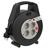 Brennenstuhl Vario Line Kabelbox 4-fach/Mini-Kabeltrommel (15m Kabel, Made...