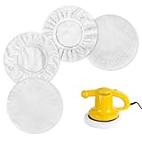 4er Set Polierpads, 9-10inch Autopolierpad, 2 Pcs Lammwoll Polierhauben, 2...