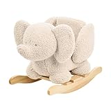 Nattou Schaukeltier aus weichem Teddy-Stoff, Schaukeltier Elefant, Inkl....