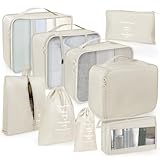 OBSGUMU Koffer Organizer Set, 9 Pcs Packing Cubes für Reise, Packtaschen...