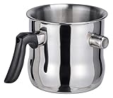 Spetebo Edelstahl Wasserbad- und Simmertopf 1,2 Liter - Milchtopf...