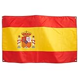 Runesol Spanien-Flagge, 3 x 5, 91x152 cm, Español Banner, 4 Ösen,...