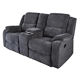 invicta INTERIOR Exklusiver 2er Kino Sessel Hollywood dunkelgrau...