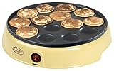 Bestron Poffertjes Maker im Retro Design, Mini Pfannkuchen Automat, mit...