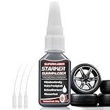 Aarovibe Gummikleber Extra Stark Wasserfest 30g, Schwarzer Gummi Kleber mit...