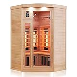 Dewello® Infrarotkabine Infrarotsauna LAKEFIELD 140cm x 140cm für 2-3...