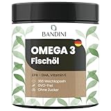 Bandini® Omega 3 | 366 Softgels, 2000 mg reines Fischöl mit 600mg...