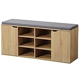 Kesper | Schuhschrank mit Sitzkissen, Material: Faserplatte, Maße: B103,5...