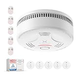 X-Sense Rauchmelder mit 10 Jahre Batterie und Magnethalterung, Feuermelder,...