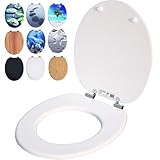 CASARIA® WC Sitz Doppelte Absenkautomatik MDF Holzkern hygienisch...