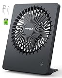 TriPole Tischventilator Leise, 2000mAh Ladefähige USB Ventilatoren...