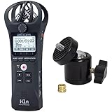 Zoom H1n Handy Audio-Recorder Diktiergerät + keepdrum Kugelgelenk...