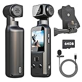 IXROAD 4K Bodycam Körperkamera, POV/Vlog/Pocket Kamera mit 270° Drehbares...