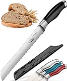 Orblue Brotmesser mit Wellenschliff, Ultrascharfes Edelstahl Küchenmesser,...