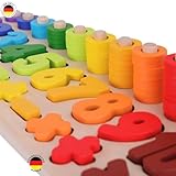 SCHMETTERLINE® Holz-Puzzle mit Zahlen für Kinder ab 3 Jahre - Montessori...