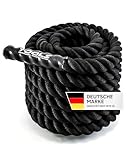 TOOLZ ® Battle Rope, Sportseil für Kraftausdauertraining, schwarz,...