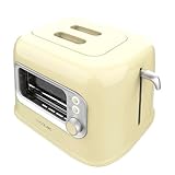 Cecotec Vertikaler Toaster RetroVision Yellow, 700W Leistung, 2...