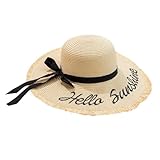 COSSIKA Hut mit Buchstabendruck, Sonnenhut, Urlaub, Frühling, Weben,...