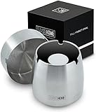 SWISSHOME® - Geruchsdichter Aschenbecher mit Deckel - 2 in 1 - für...