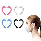4 Paar Maskenhaken Silikon Gehörschutz Ohrrückseiten-Griffe Ohrschlaufen...